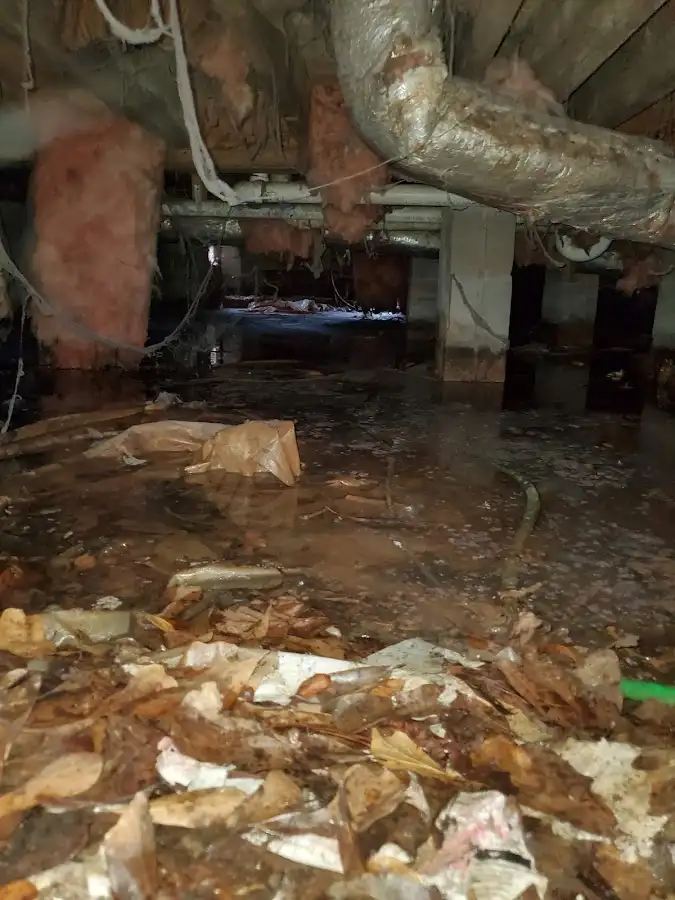 Crawl space flood assessment for Commercial Water Damage Restoration in Cibolo